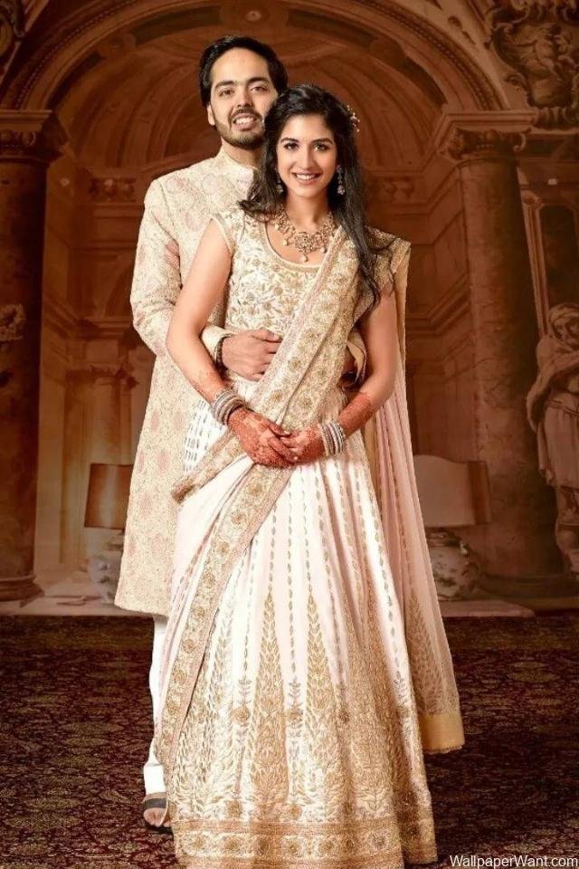 Youngest Radhika Merchant with Anant Ambani picture