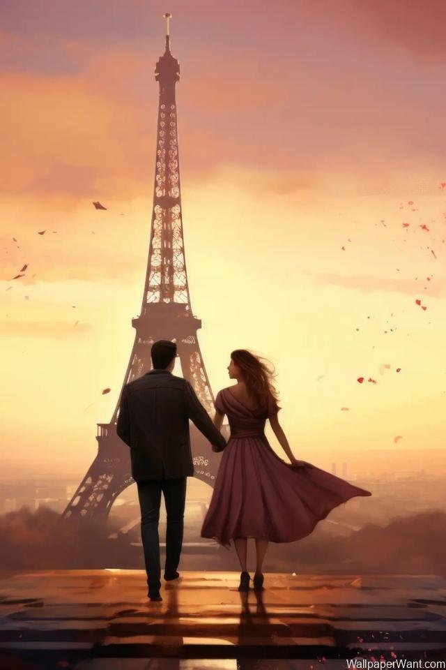 Couple Wallpaper Cartoon Art