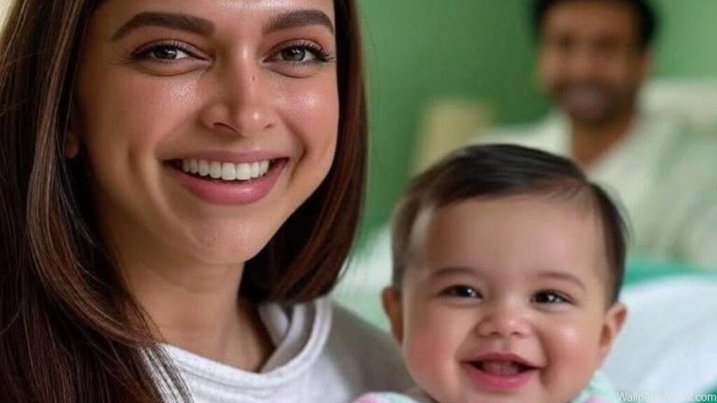smiling deepika padukone baby